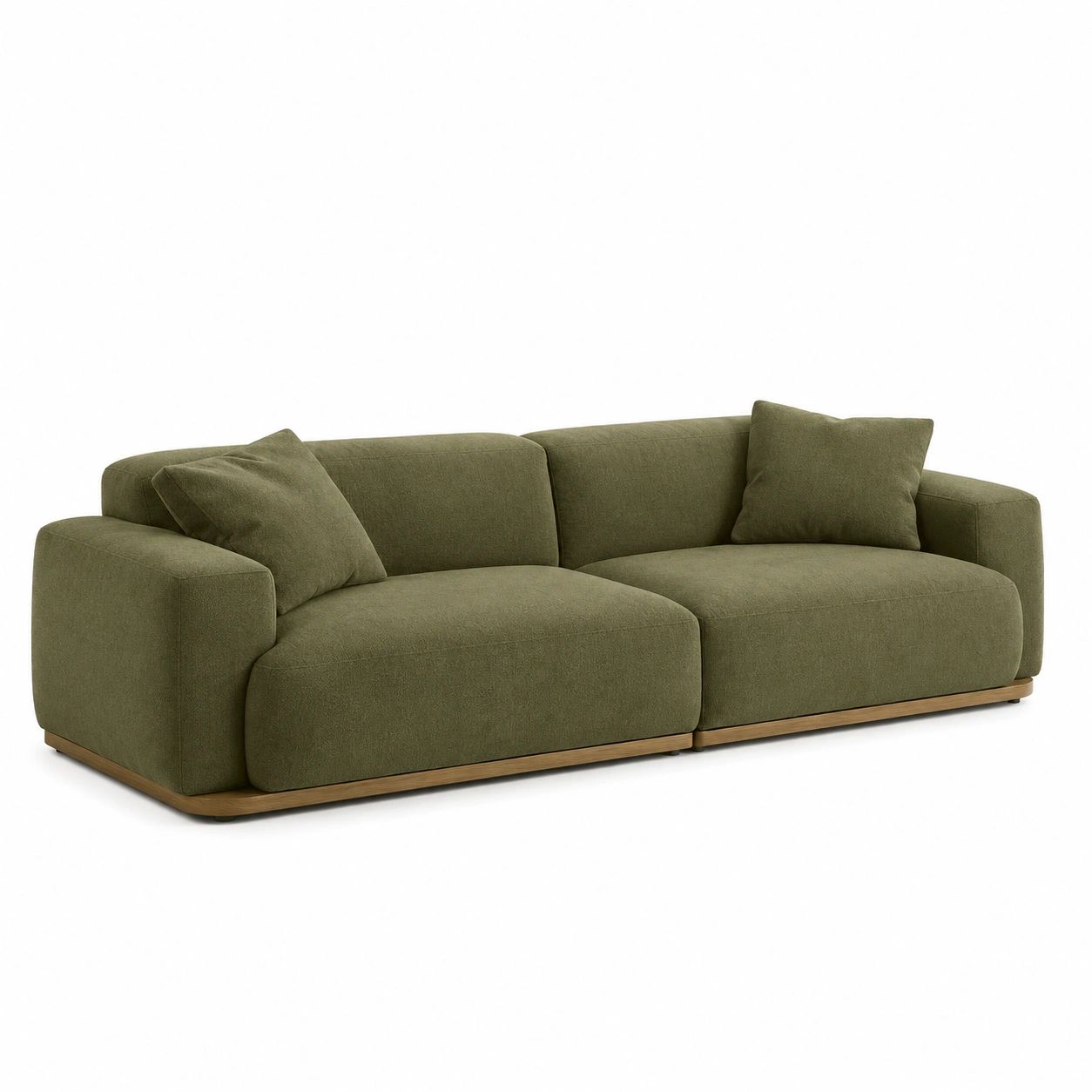Sofa modulowa dwuosobowa – Oliwkowozielona-estellehomeliving